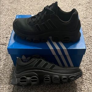 Adidas Adifom Megaride Triple Black Running Shoes With Box